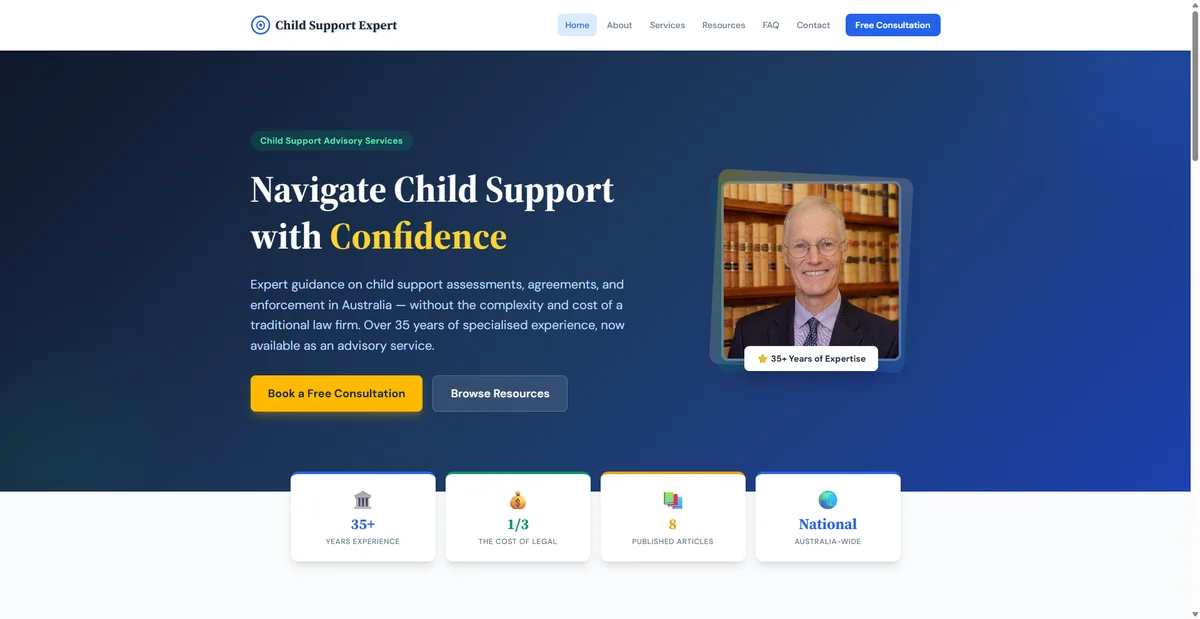 Child Support Expert website screenshot