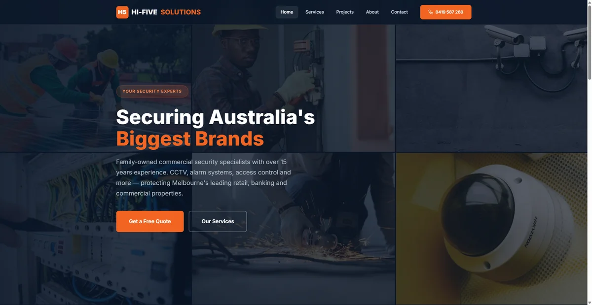 Hi-Five Solutions website screenshot